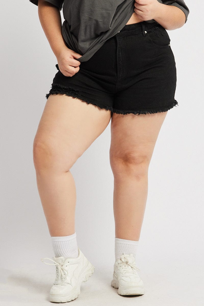 Black Relaxed Shorts for YouandAll Fashion