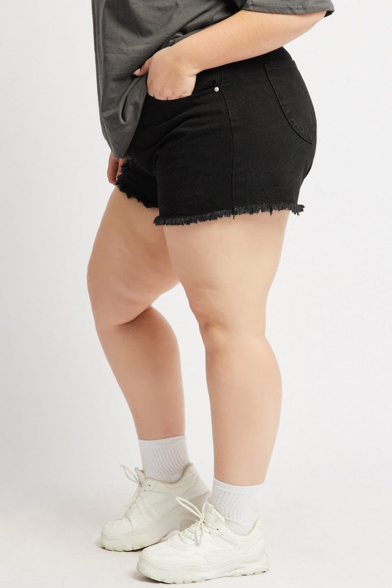 Black Relaxed Shorts for YouandAll Fashion