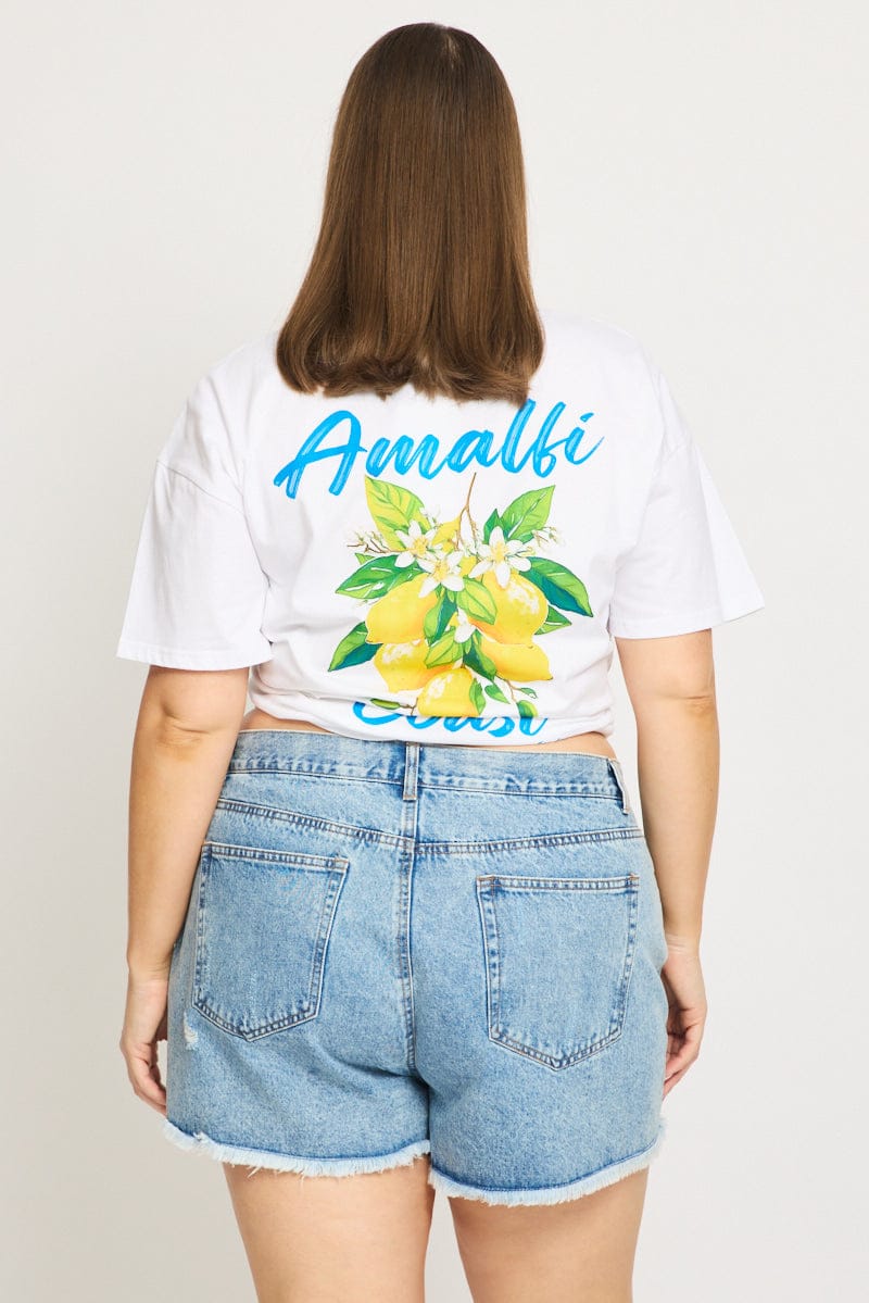 Denim Relaxed Shorts Mid Rise for YouandAll Fashion