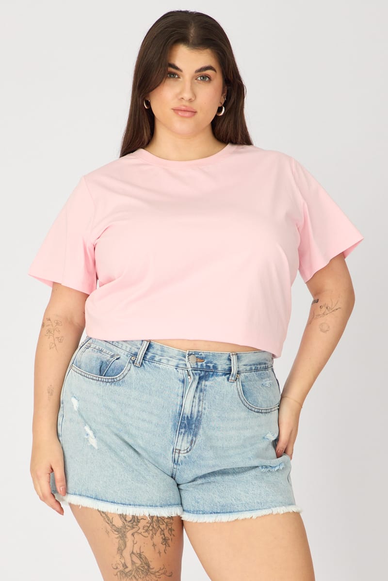 Denim Relaxed Shorts Mid Rise for YouandAll Fashion
