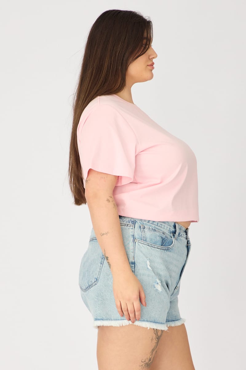 Denim Relaxed Shorts Mid Rise for YouandAll Fashion