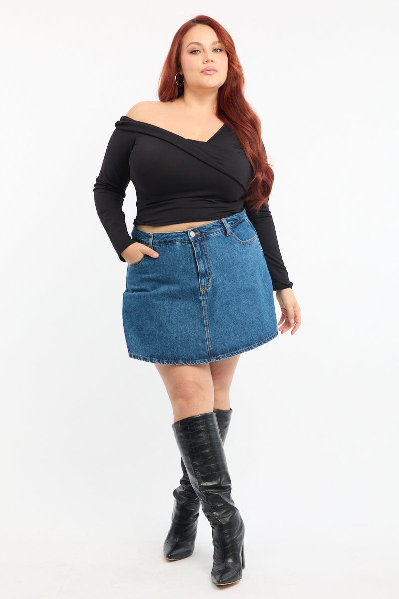 Denim Skorts High Rise for YouandAll Fashion