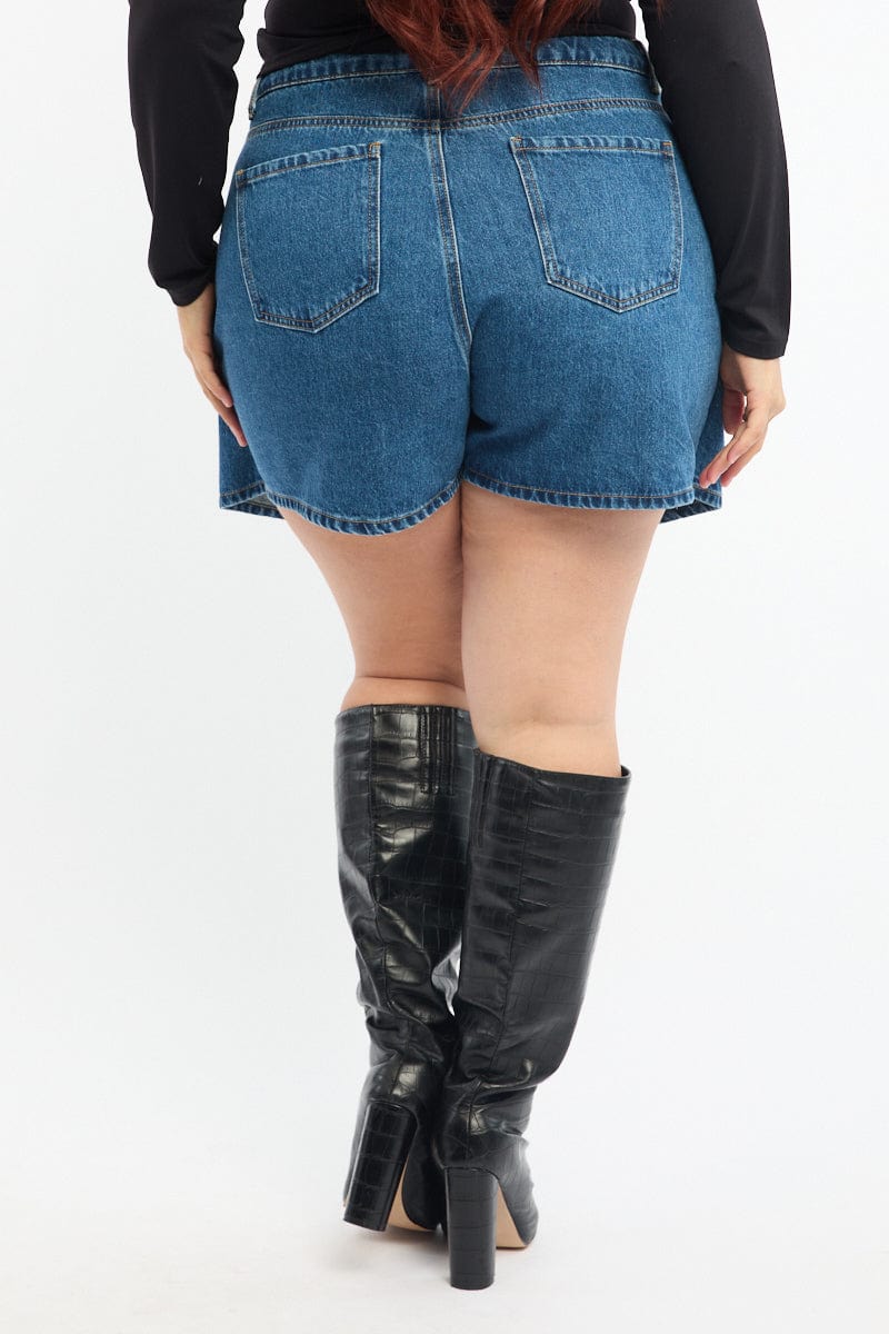 Denim Skorts High Rise for YouandAll Fashion