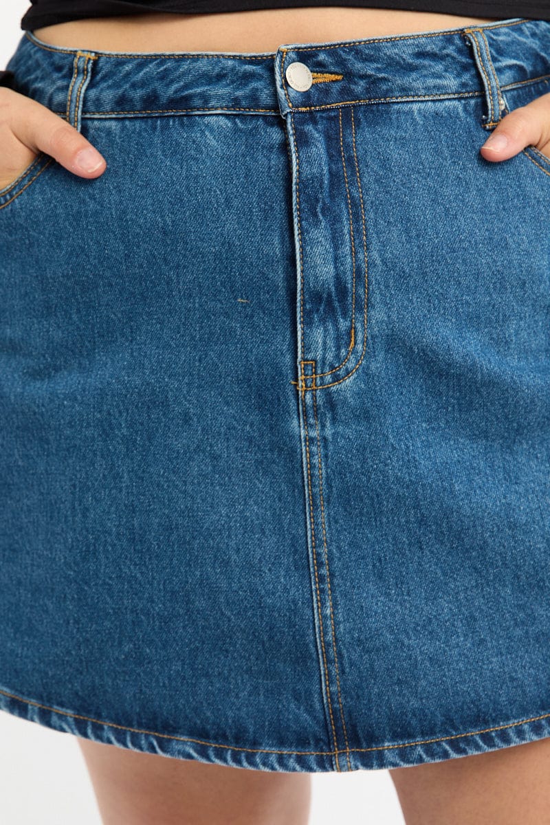 Denim Skorts High Rise for YouandAll Fashion