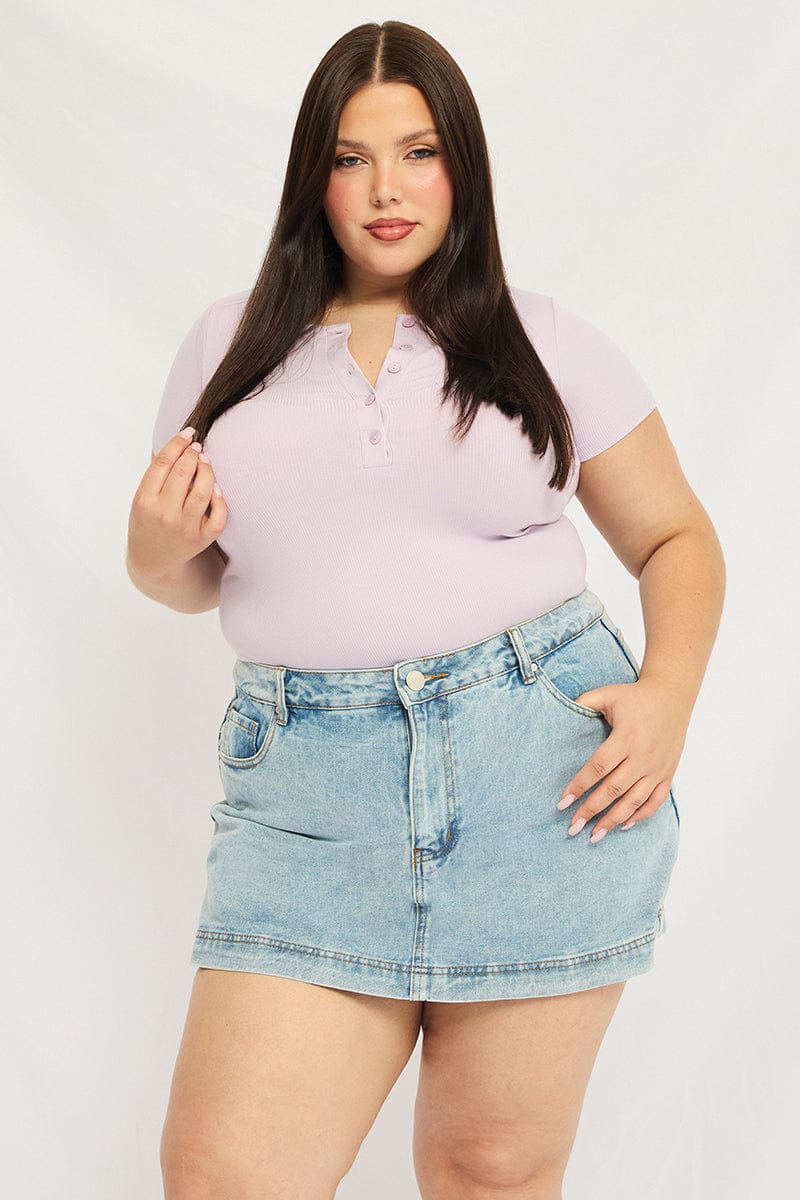 Denim Skorts Skirt High Rise for YouandAll Fashion