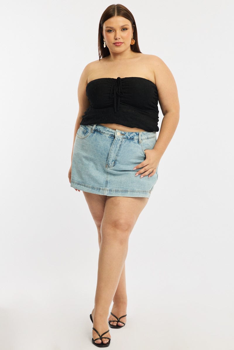 Denim Skorts Skirt High Rise for YouandAll Fashion