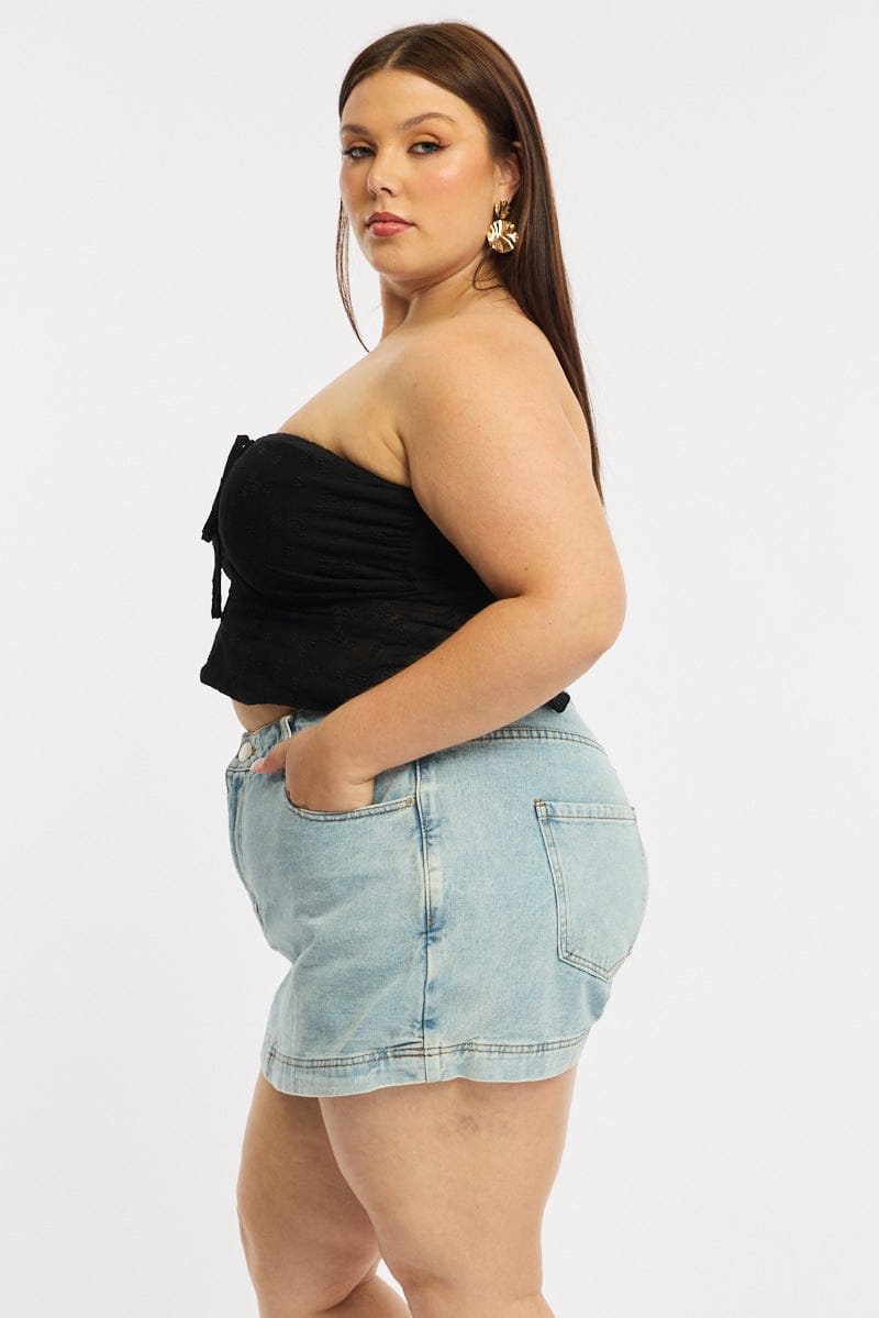 Denim Skorts Skirt High Rise for YouandAll Fashion