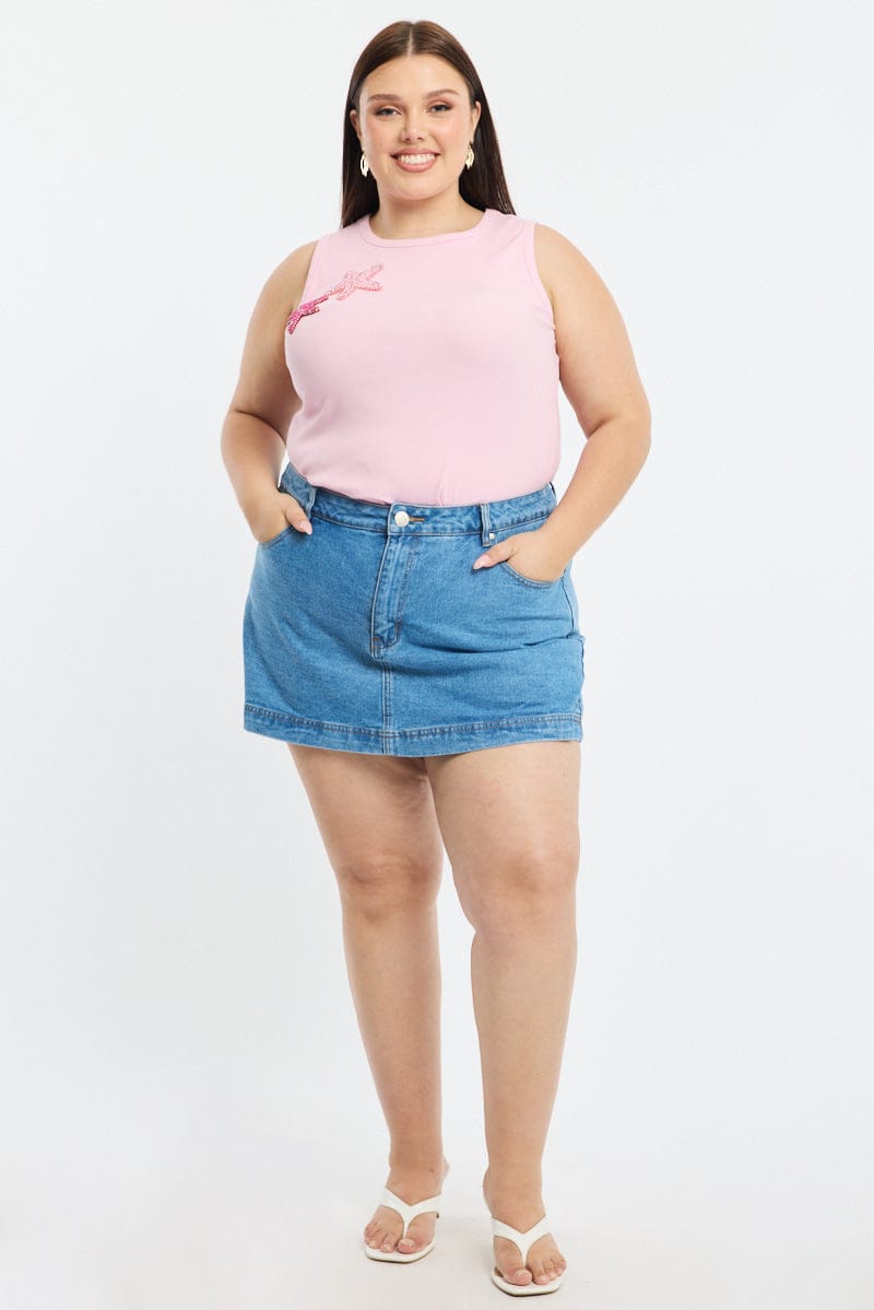 Denim Skorts Skirt High Rise for YouandAll Fashion