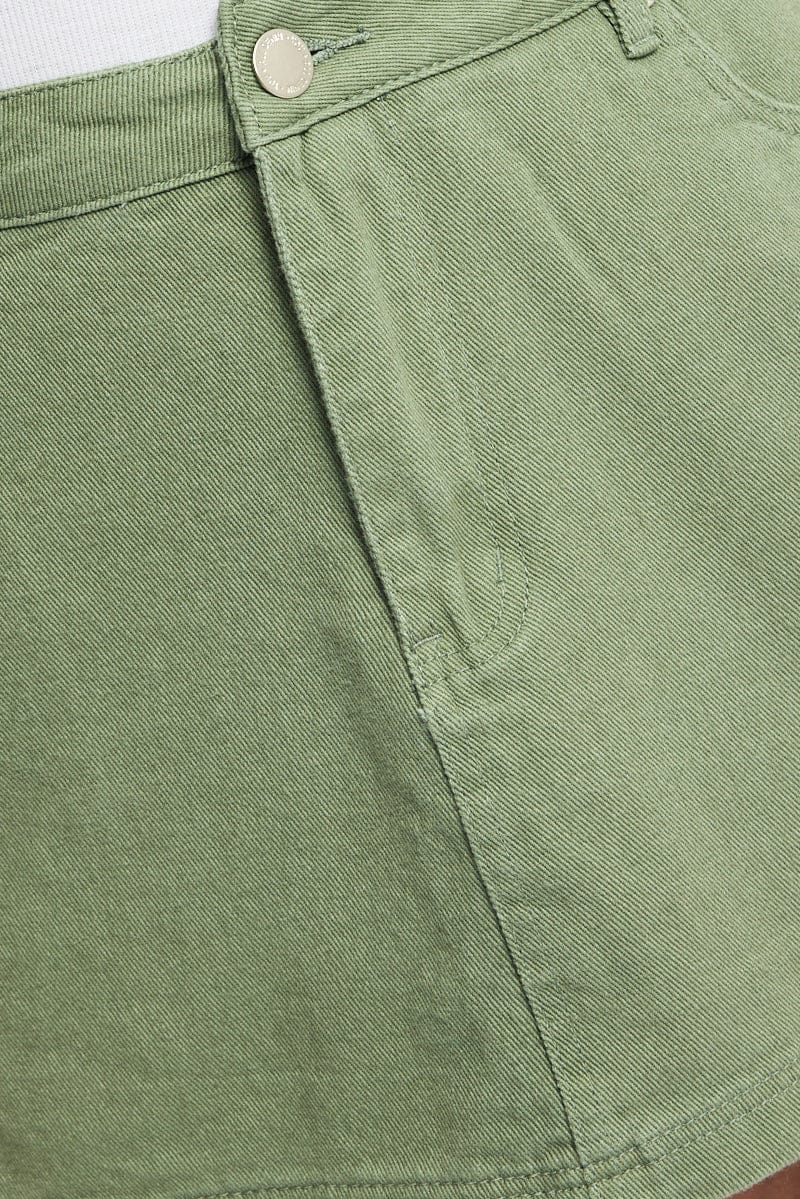 Green Skorts High Rise for YouandAll Fashion