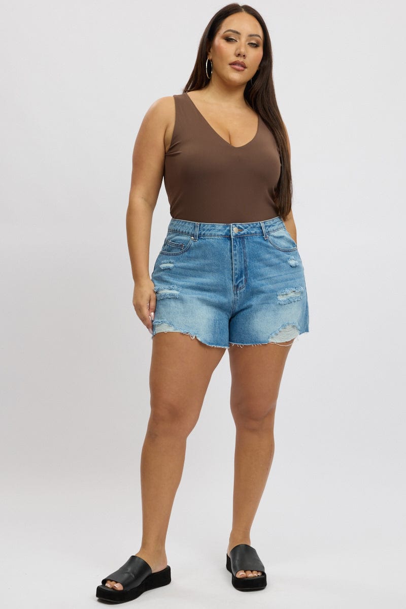 Denim Relaxed Shorts for YouandAll Fashion