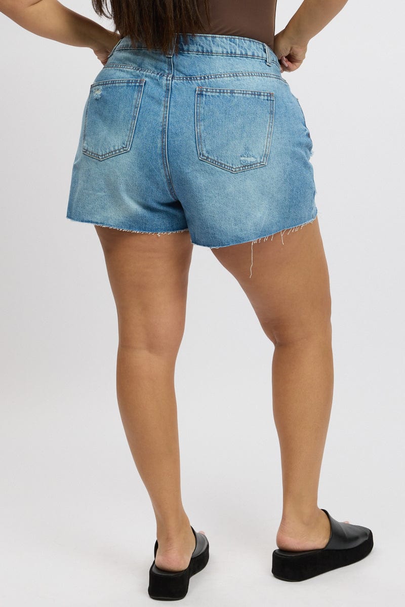 Denim Relaxed Shorts for YouandAll Fashion