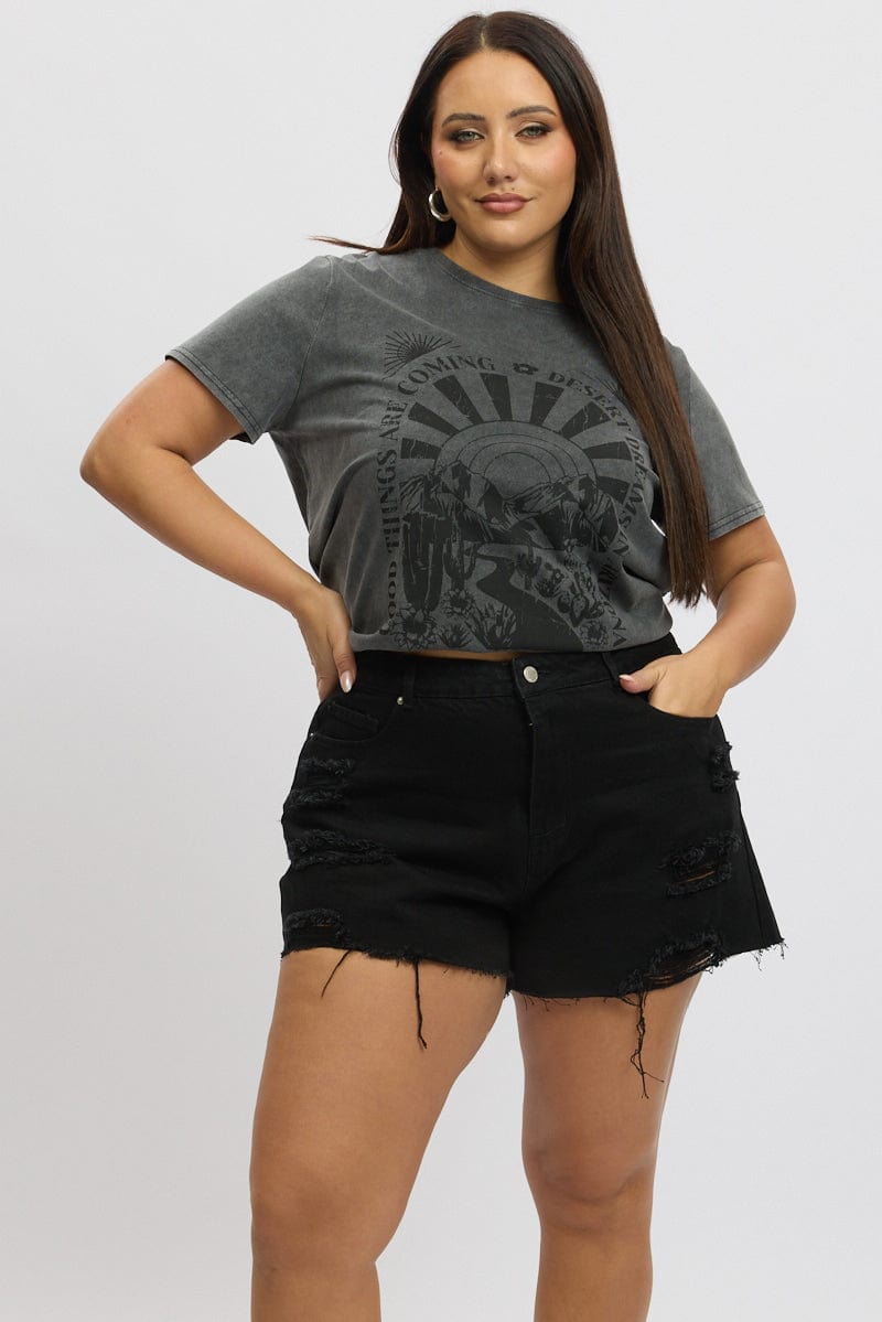 Black Relaxed Shorts for YouandAll Fashion