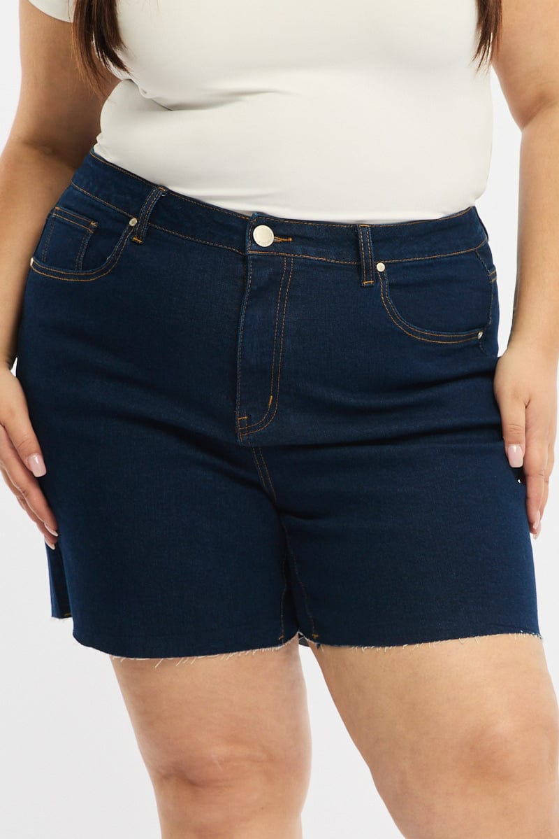 Denim Bermuda Shorts Mid Rise for YouandAll Fashion