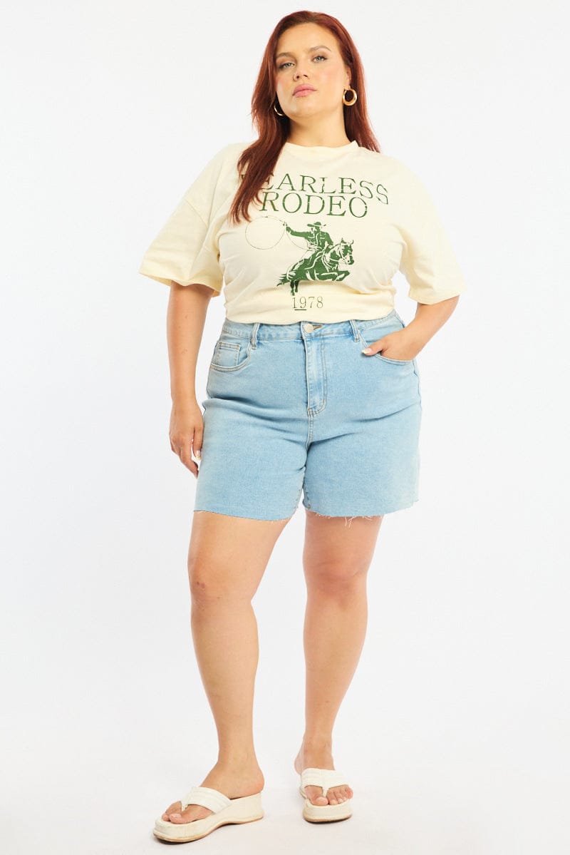 Denim Bermuda Shorts Mid Rise for YouandAll Fashion