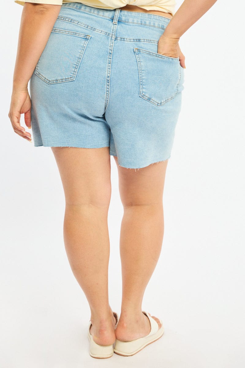 Denim Bermuda Shorts Mid Rise for YouandAll Fashion