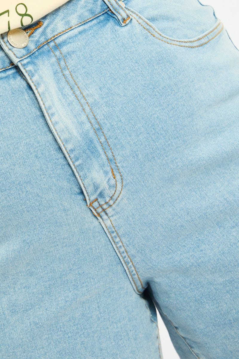 Denim Bermuda Shorts Mid Rise for YouandAll Fashion