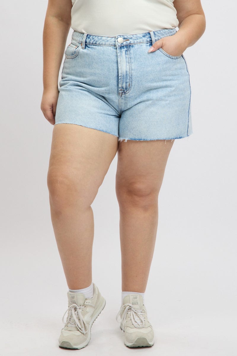 Knee Length Womens Plus Size Denim Shorts Women Smart Casual