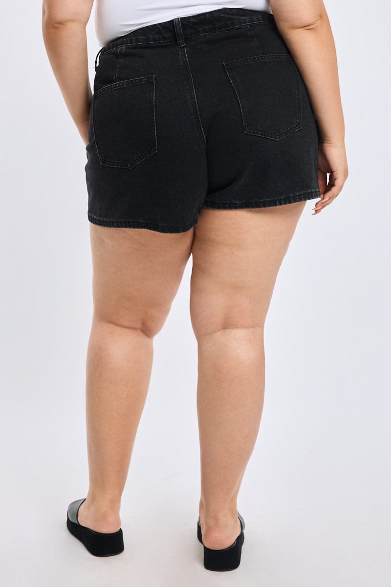 Denim Wrap Mini Skorts High Rise Relaxed Fit for YouandAll Fashion
