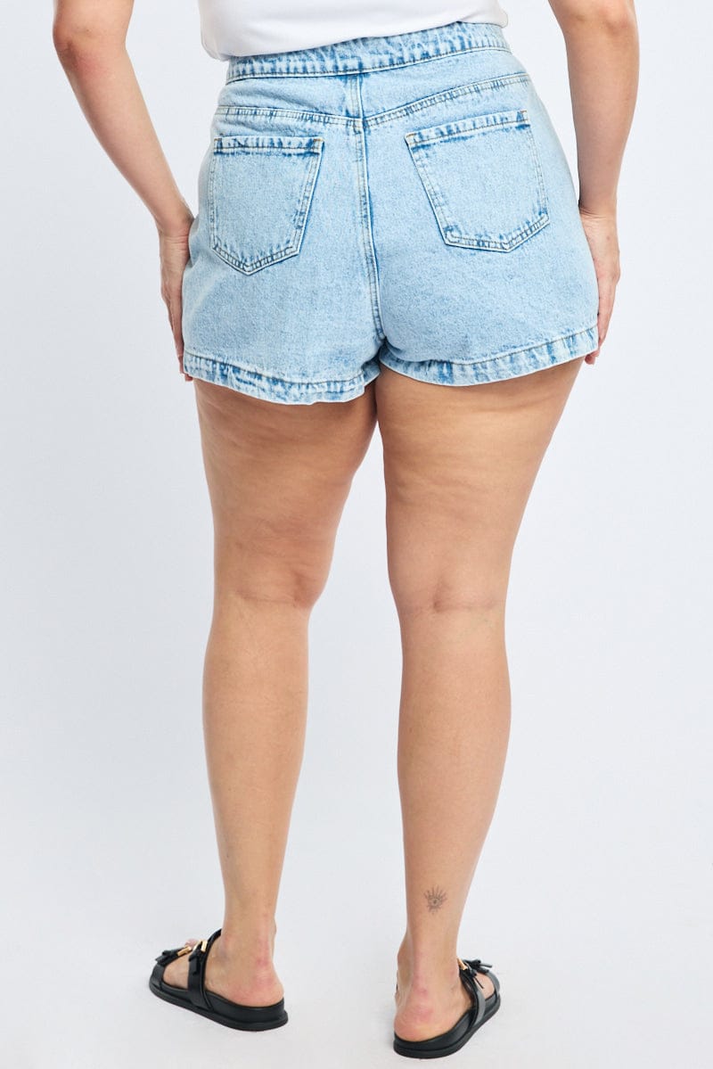 Denim Skorts Mid Rise for YouandAll Fashion
