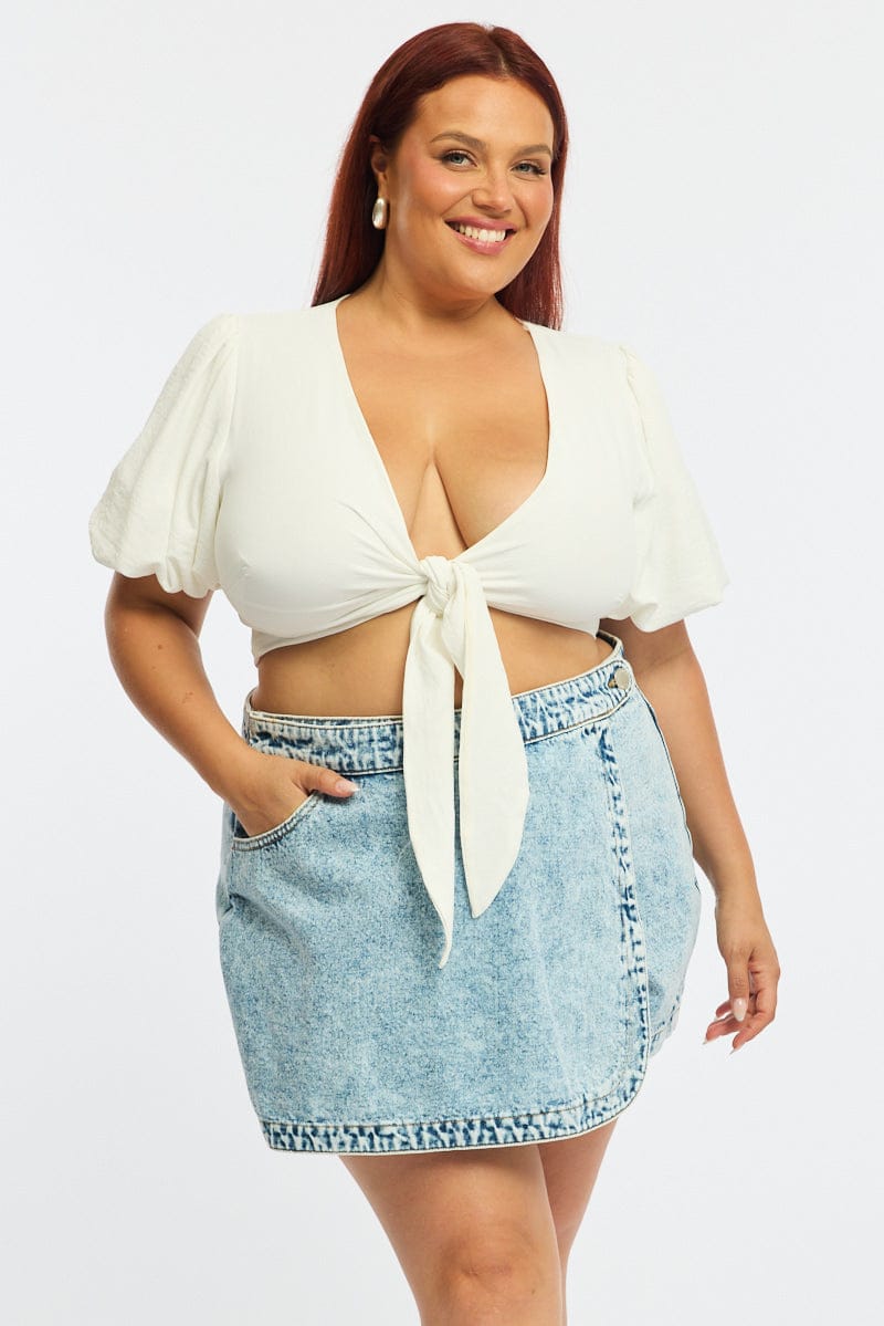 Denim Skorts Mid Rise for YouandAll Fashion