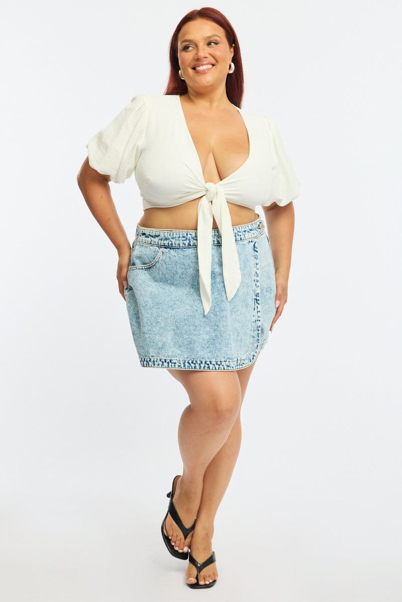 Denim Skorts Mid Rise for YouandAll Fashion