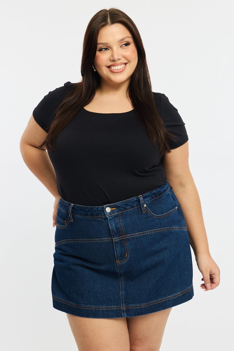 Denim Skorts High Rise for YouandAll Fashion