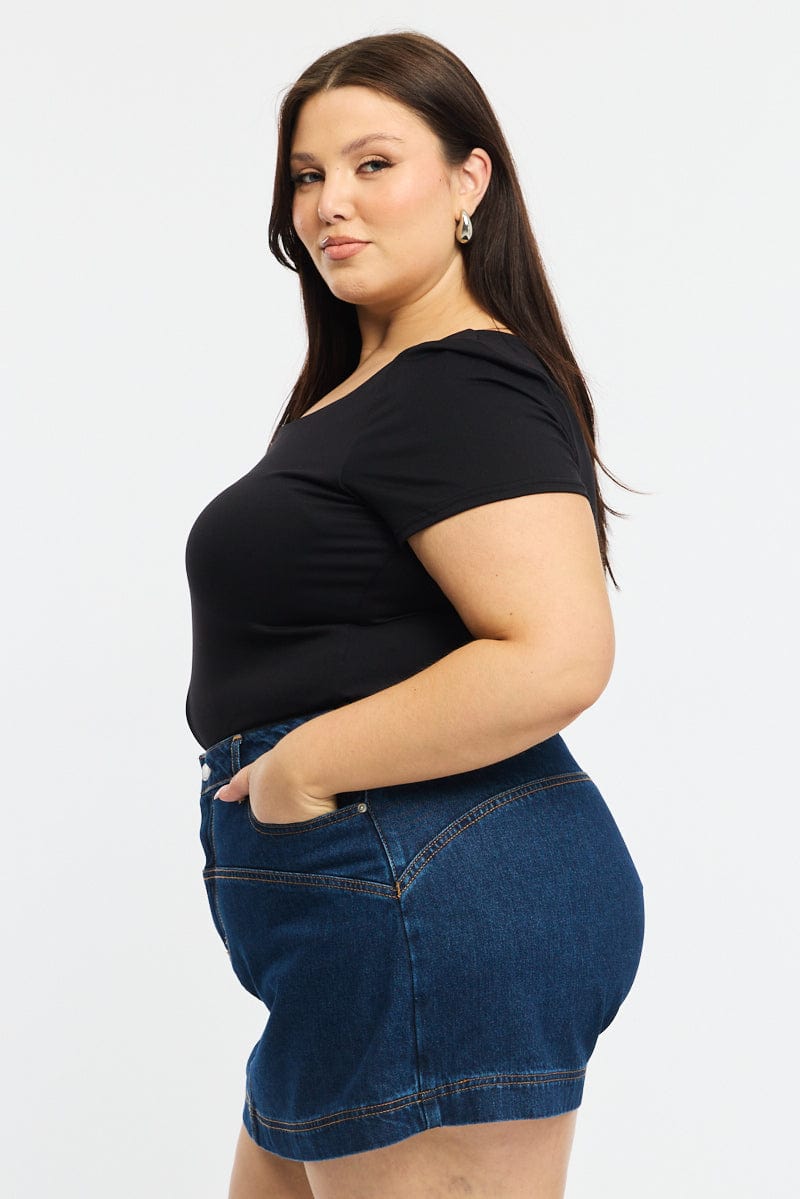 Denim Skorts High Rise for YouandAll Fashion