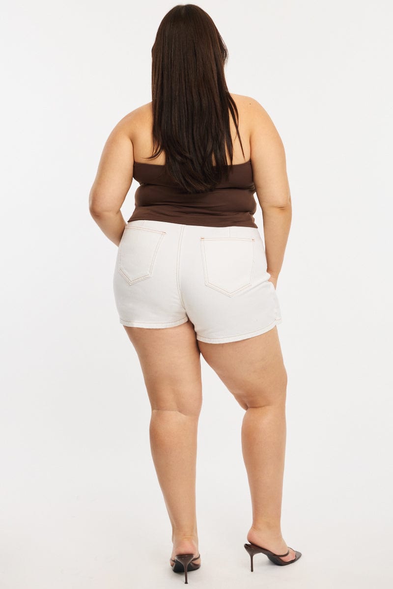 White Skorts Mid Rise Wrap for YouandAll Fashion
