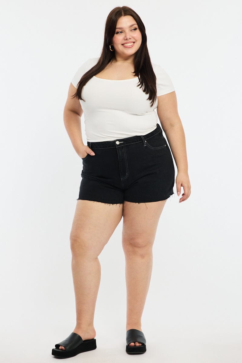 Denim Relaxed Shorts High Rise for YouandAll Fashion