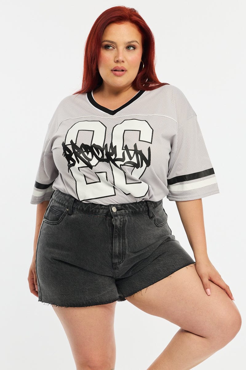 Denim Relaxed Shorts High Rise for YouandAll Fashion