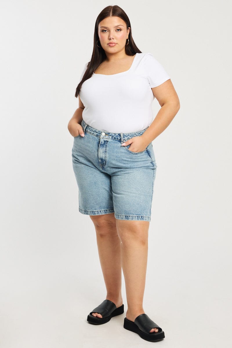 Denim Jorts Mid Rise for YouandAll Fashion