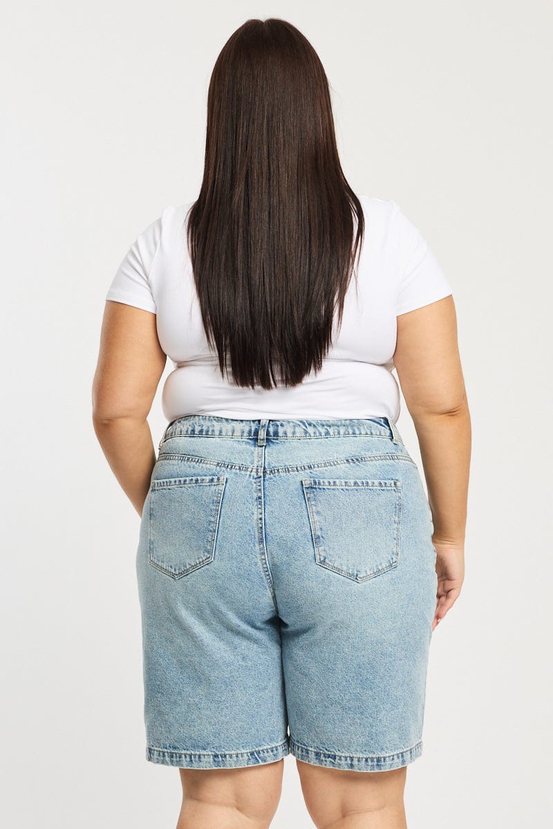 Denim Jorts Mid Rise for YouandAll Fashion