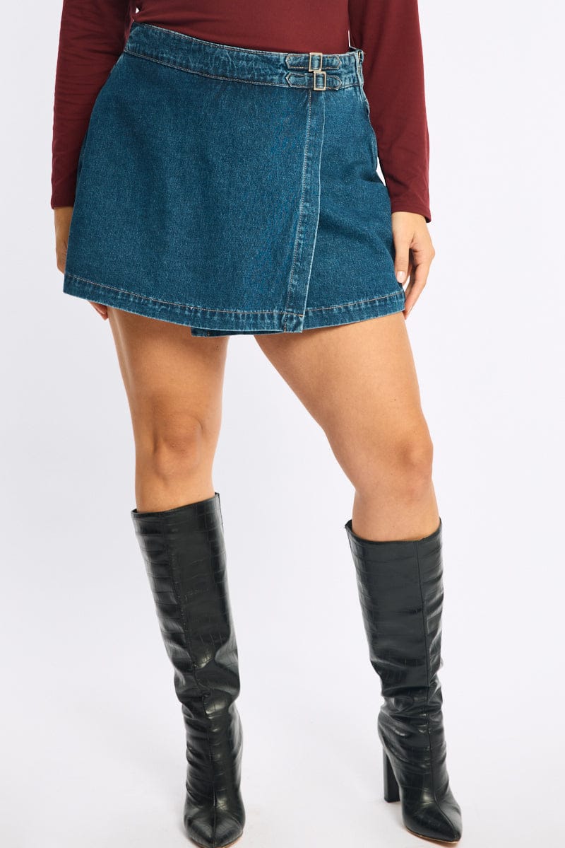 Denim Denim Skorts for YouandAll Fashion