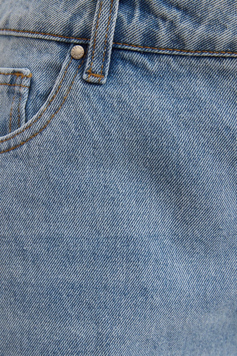 Denim Bermuda Shorts Mid Rise for YouandAll Fashion