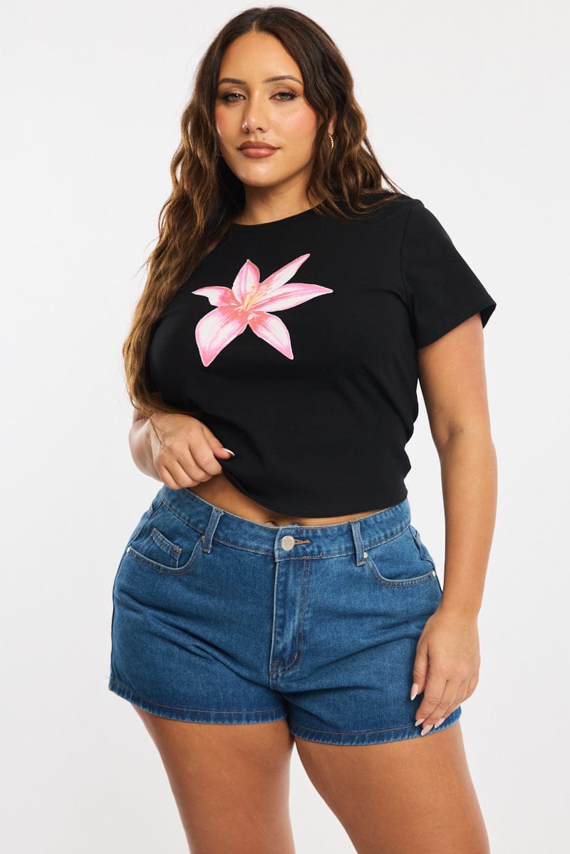Denim Relaxed Shorts Low Rise for YouandAll Fashion