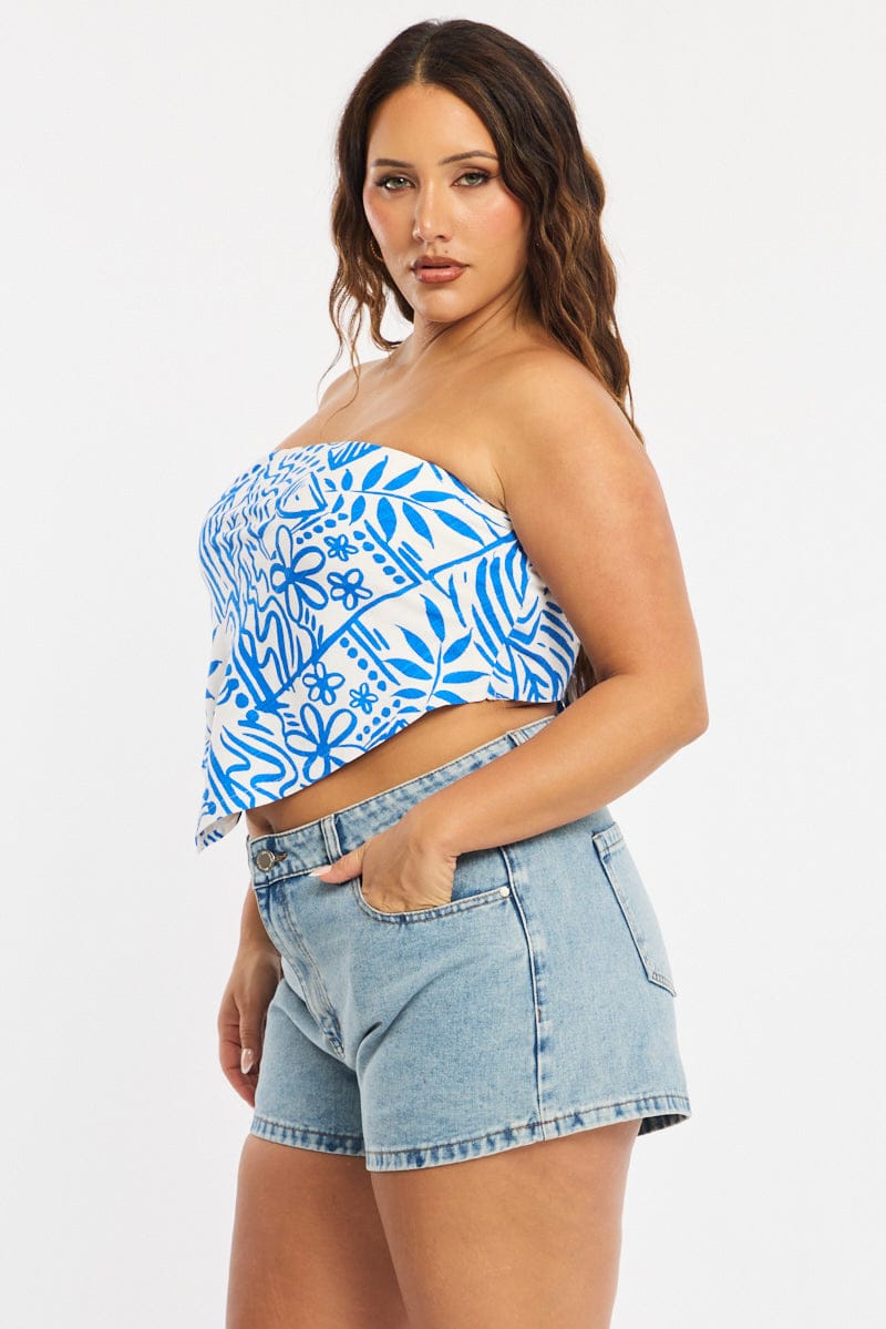 Denim Relaxed Shorts Low Rise for YouandAll Fashion