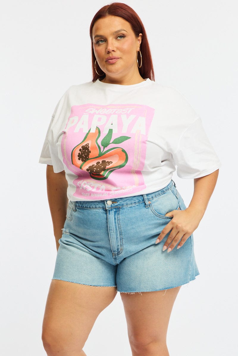 Denim Relaxed Shorts Mid Rise for YouandAll Fashion