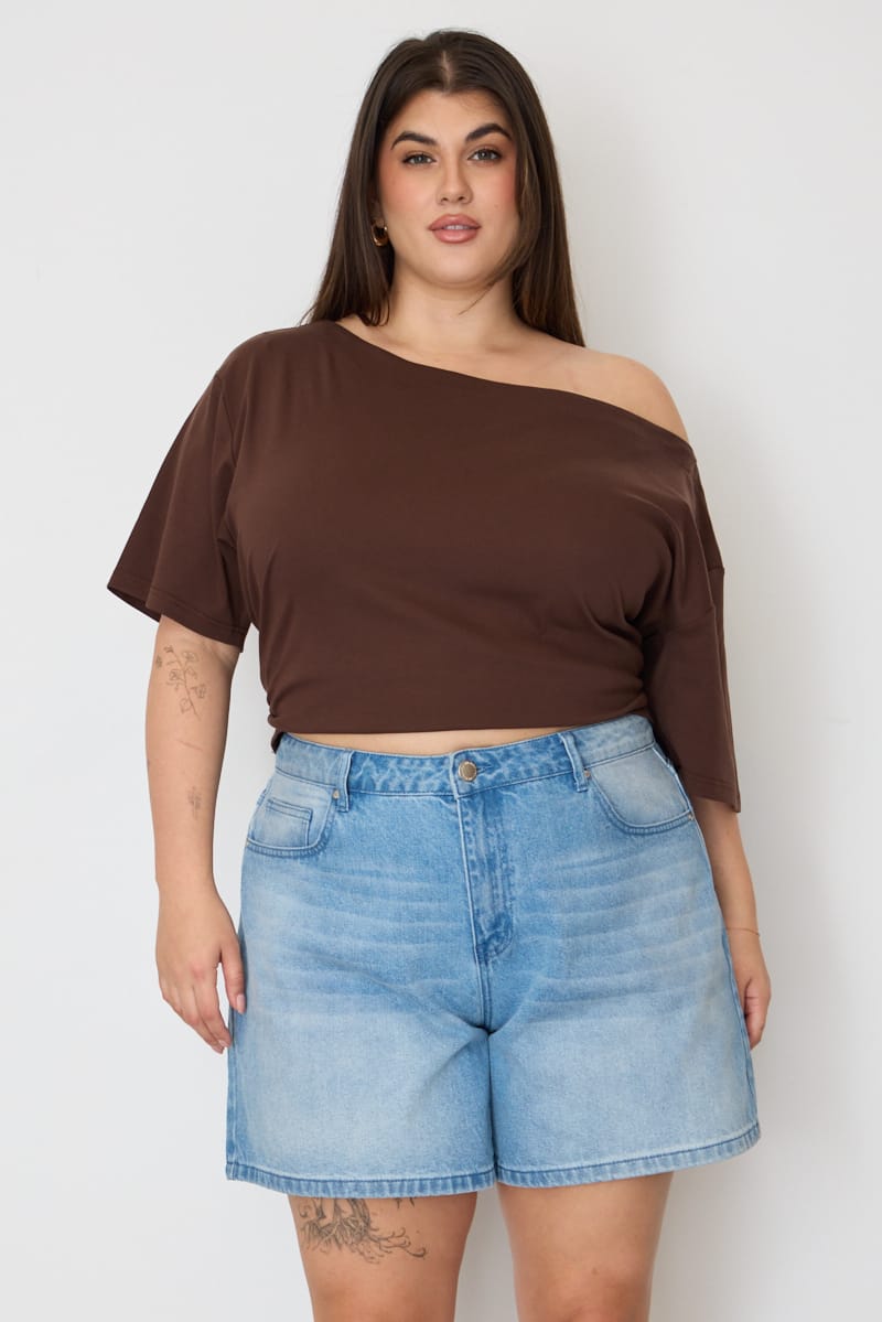 Denim Relaxed Shorts High Rise for YouandAll Fashion