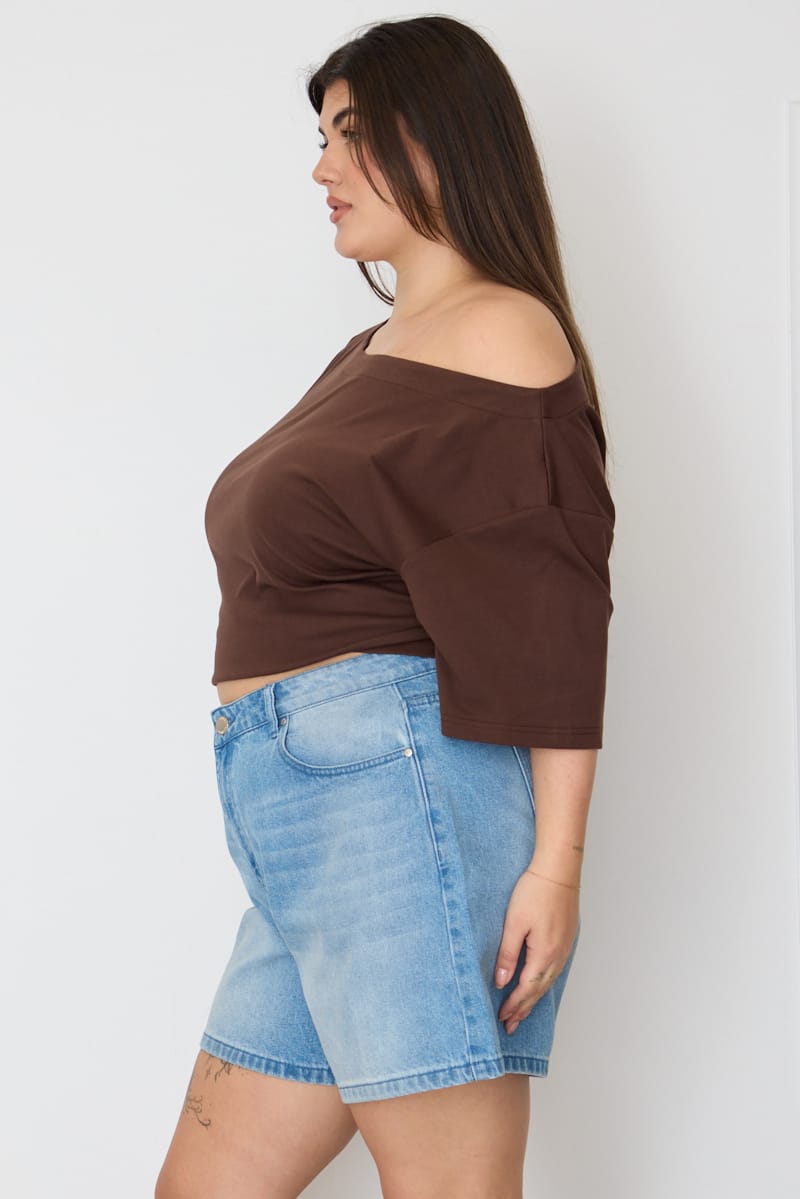 Denim Relaxed Shorts High Rise for YouandAll Fashion