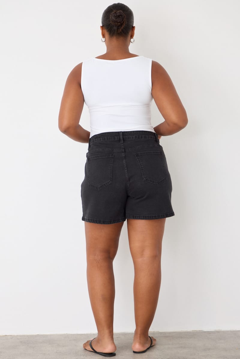 Denim Relaxed Shorts Mid Rise for YouandAll Fashion