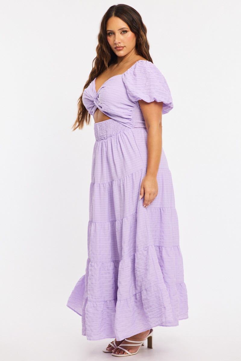 fitted lace wedding dress Staccato Women's Orchid Short Sleeve Maxi Dress main image 0