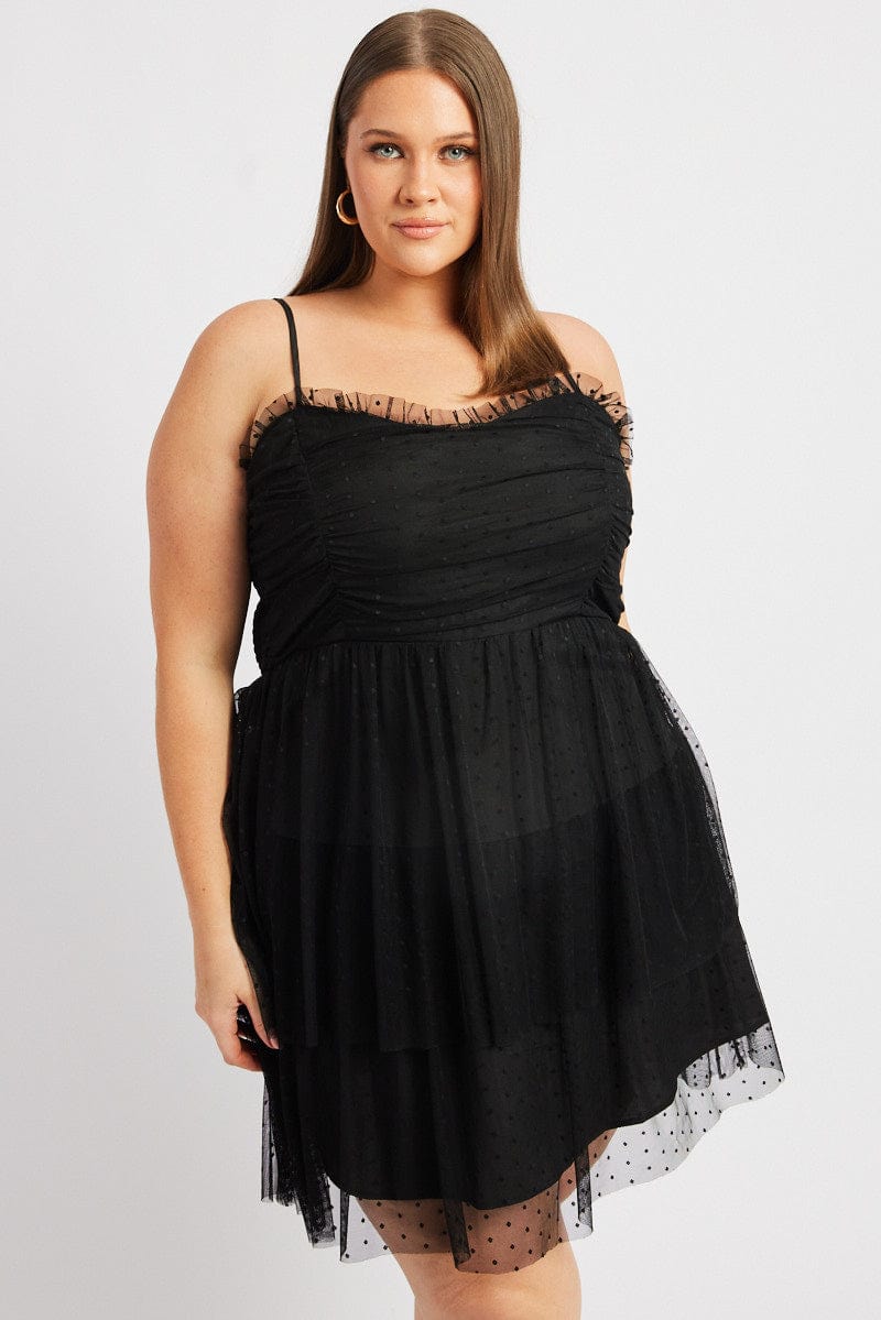 Black Tulle Frill Party Dress for YouandAll Fashion