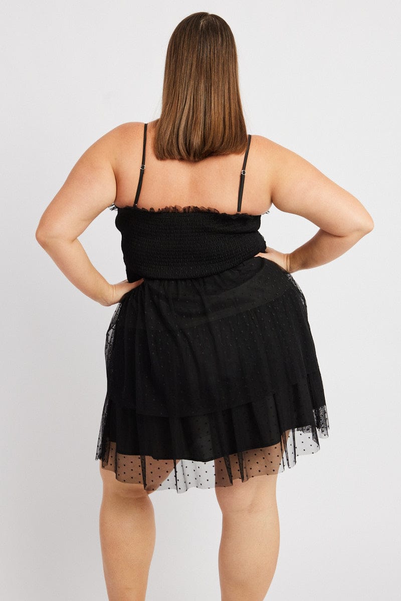 Black Tulle Frill Party Dress for YouandAll Fashion