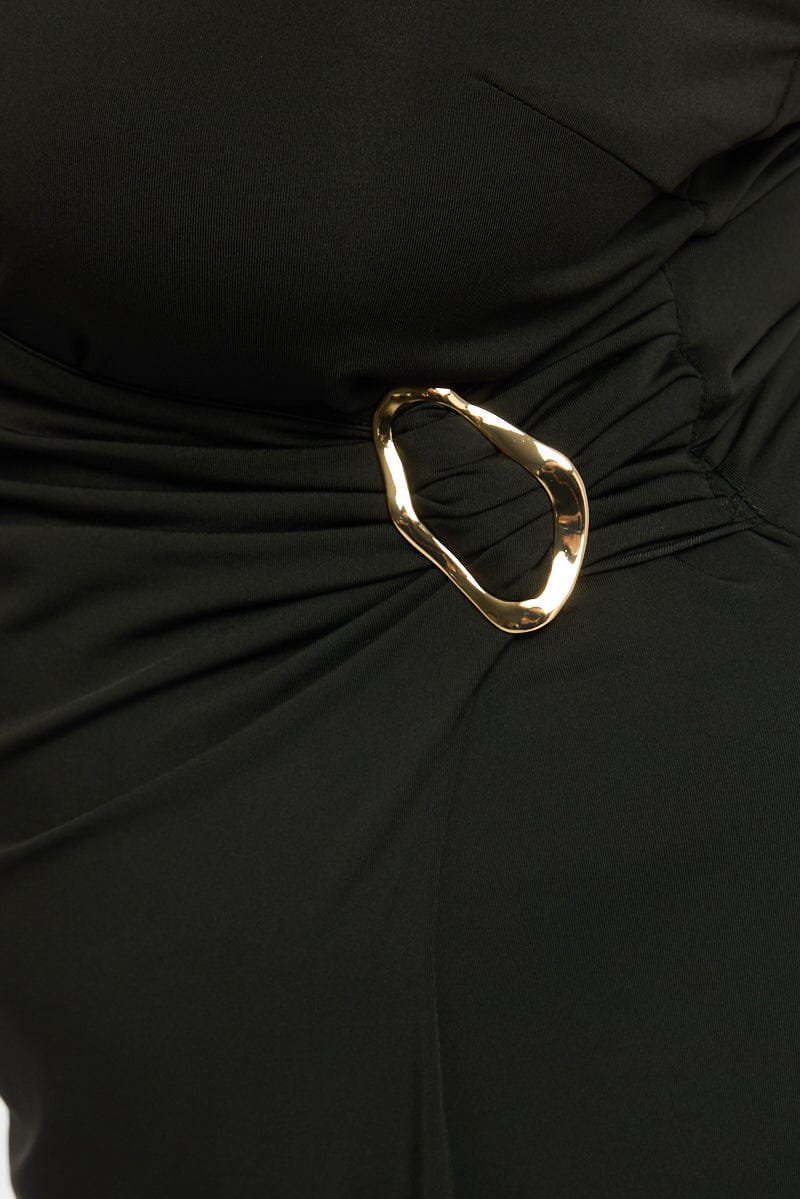Black Maxi Dress Halter Sleeveless for YouandAll Fashion
