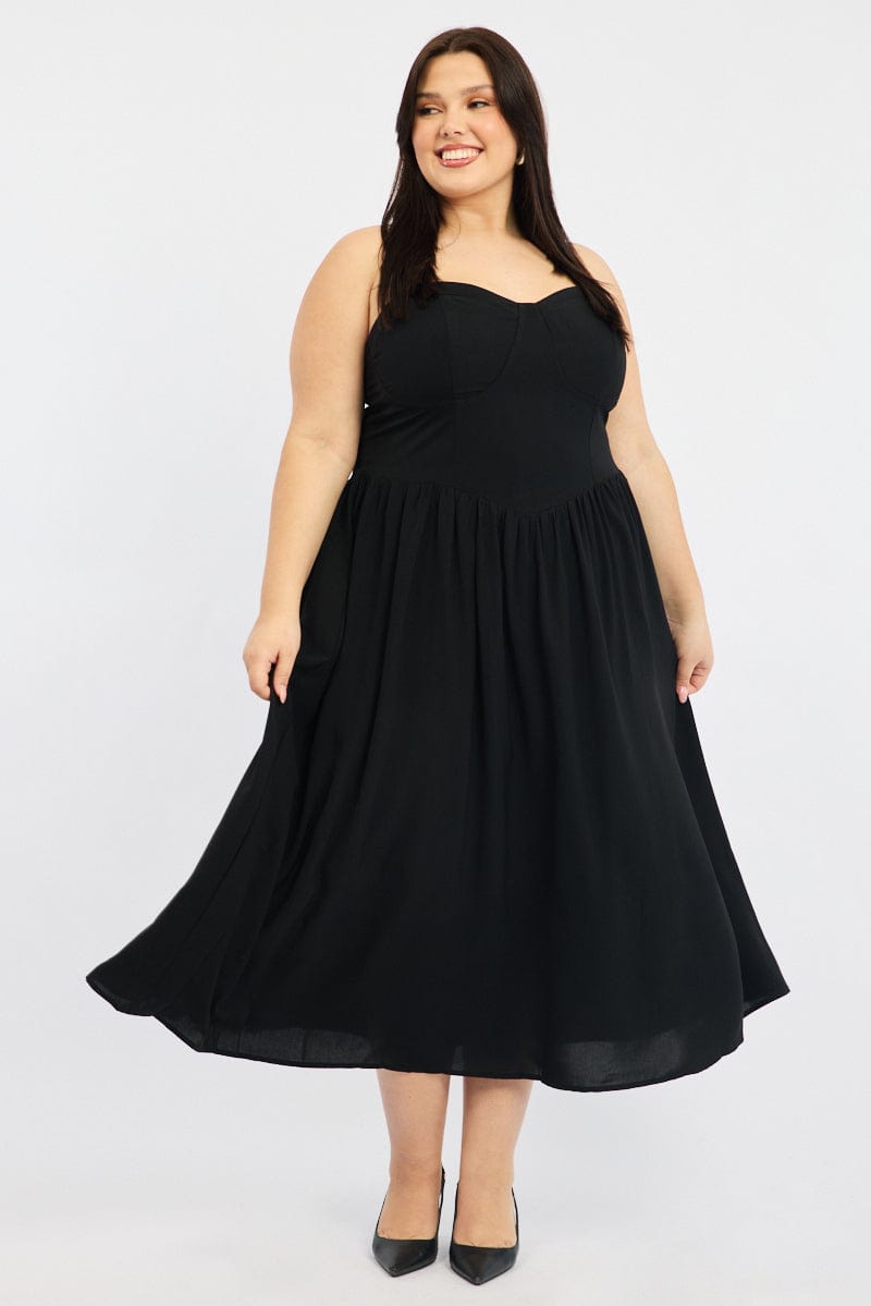 Black Corset Bust Dress Full Dress for YouandAll Fashion