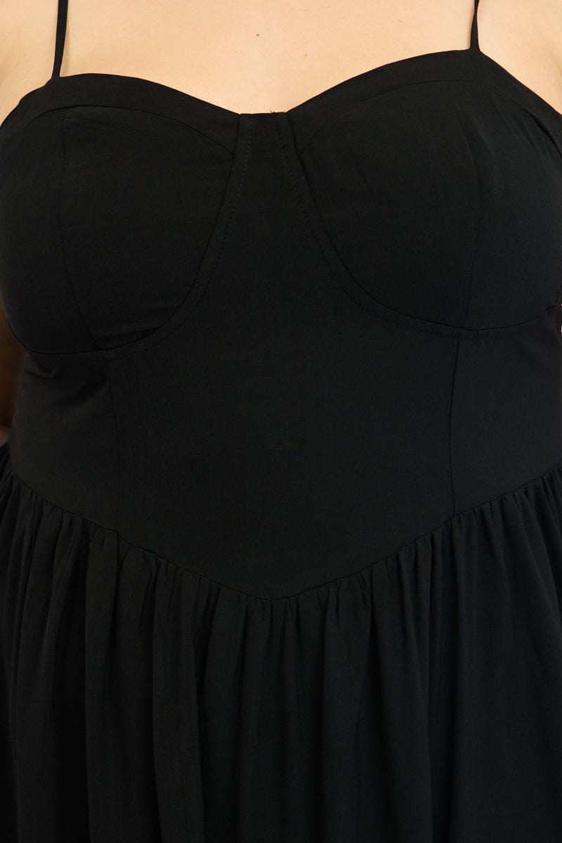 Black Corset Bust Dress Full Dress for YouandAll Fashion