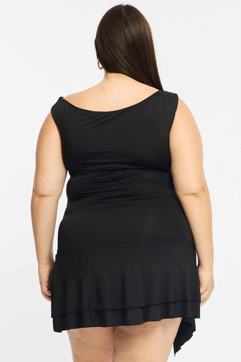 Black Mini Dress Off Shoulder for YouandAll Fashion