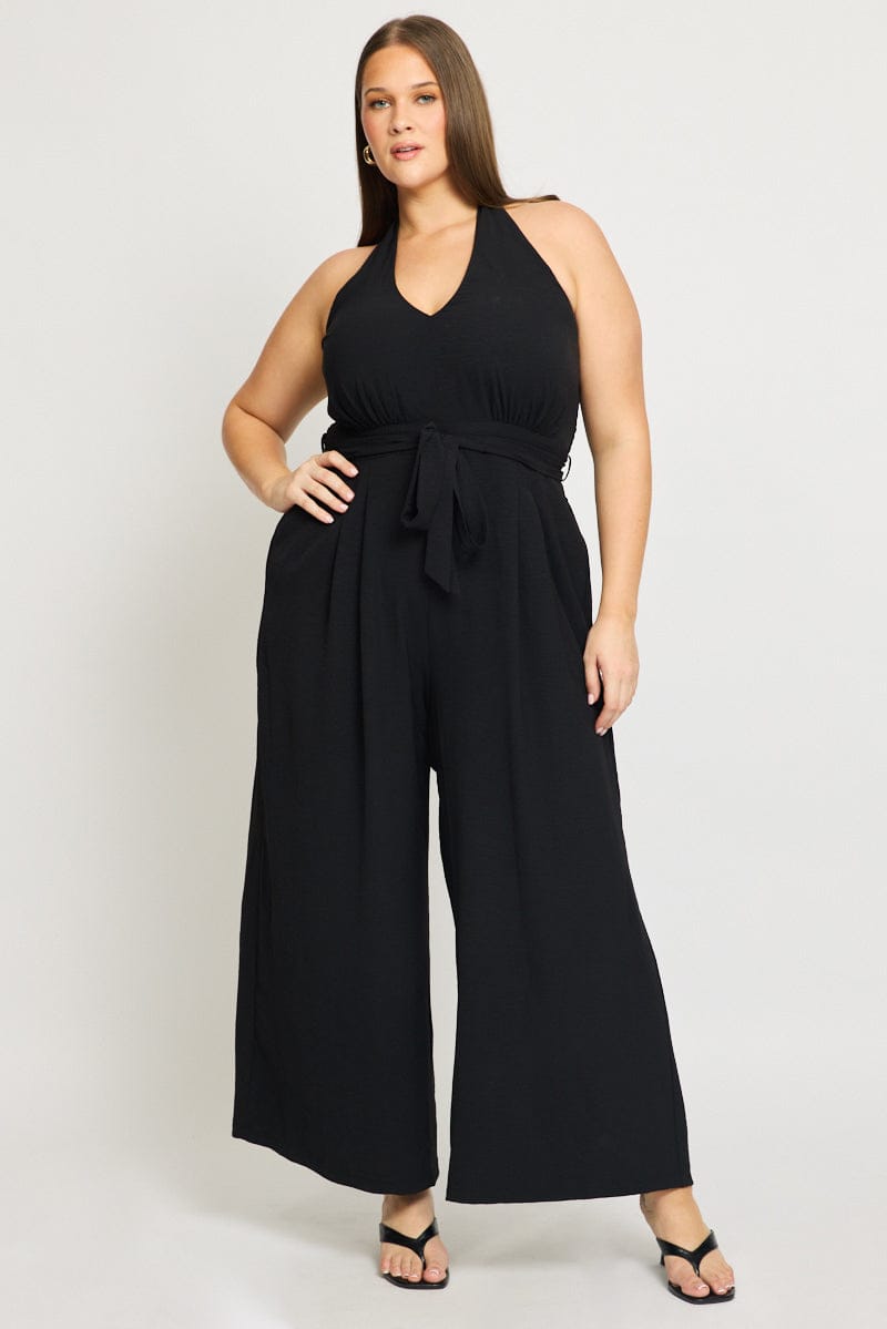 Black Halter Jumpsuit Sleeveless for YouandAll Fashion