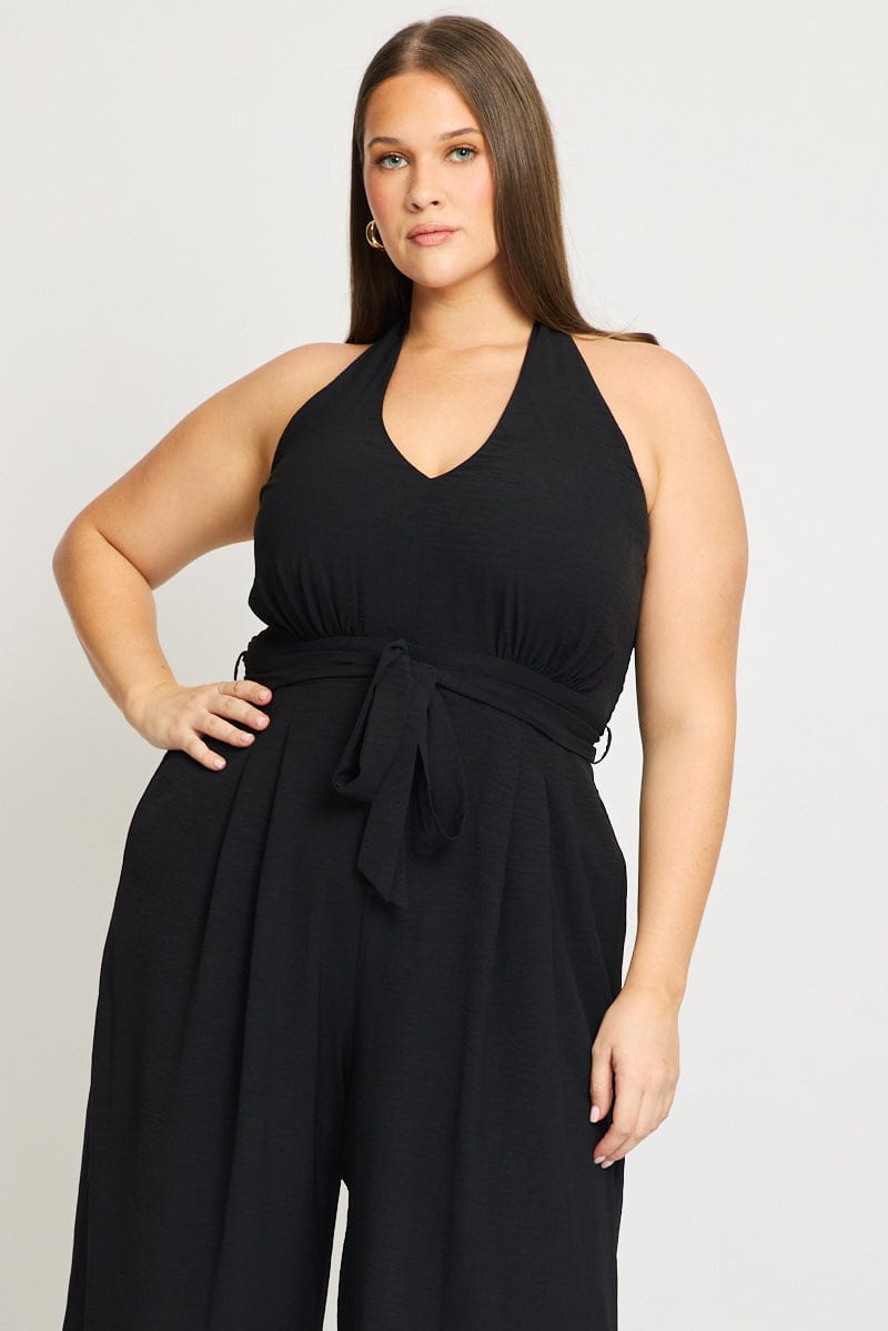 Black Halter Jumpsuit Sleeveless for YouandAll Fashion