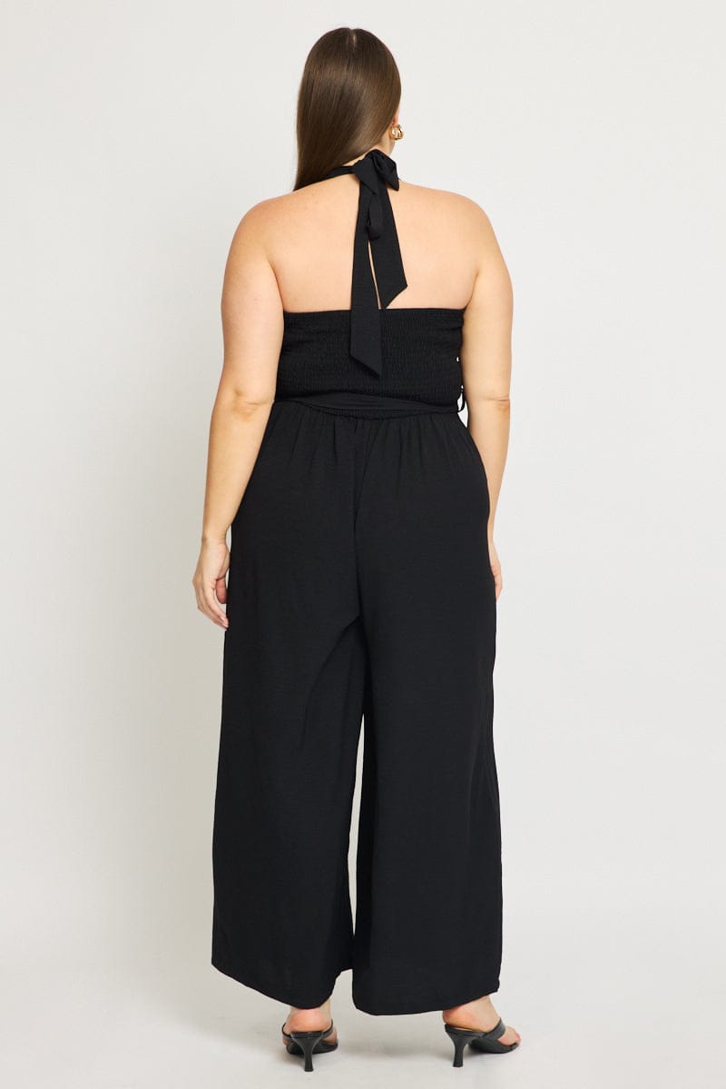 Black Halter Jumpsuit Sleeveless for YouandAll Fashion